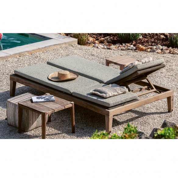 FELIX Round Garden Coffee Tables Trio in Reclaimed Teak H33cm H37cm H42cm