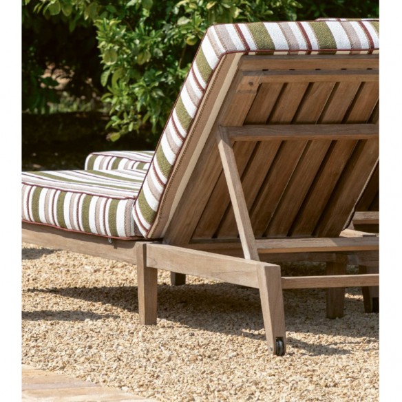 Bain de soleil LAUSANNE en teck recyclé gris naturel