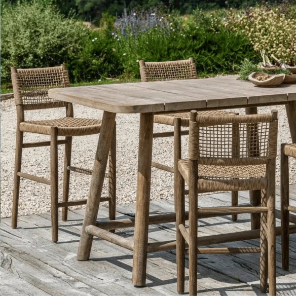MONA Outdoor Bar Table in Natural Reclaimed Teak W150