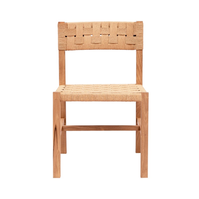 CORA Dining Chair in Reclaimed Teak and natural rope Dareels