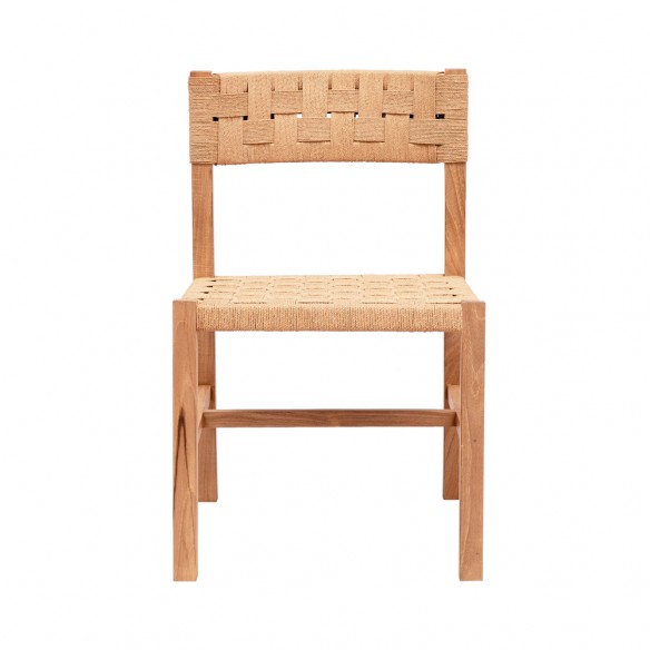 Dareels CORA Dining Chair in Reclaimed Teak and Natural Rope