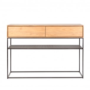 Console ONETWO en teck recyclé naturel avec tiroirs L120 2