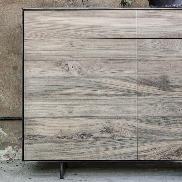 Buffet GEOX en teck recyclé naturel L120 Dareels