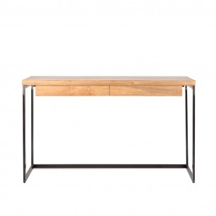 Console THREE en teck recyclé naturel avec tiroirs L130 2