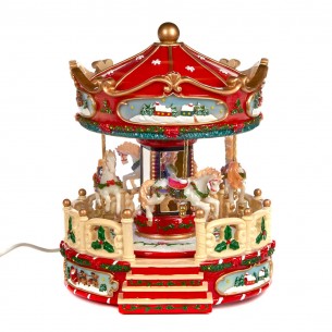 Animated and Musical Horse Carousel H25cm