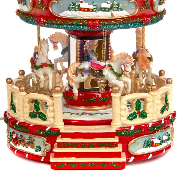 Animated and Musical Horse Carousel H25cm Goodwill