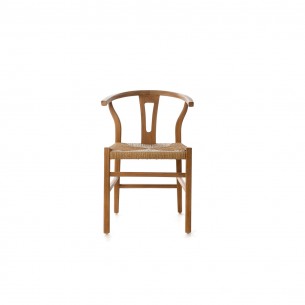 Chaise ROB en teck recyclé et corde naturelle tressée 2