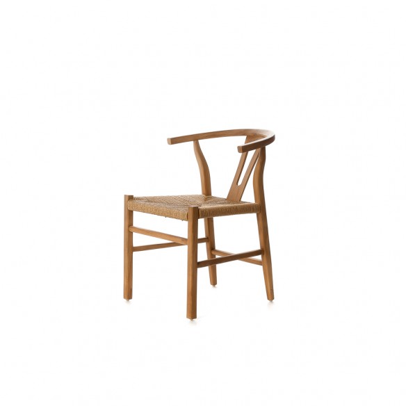 ROB Dining Chair in Natural Reclaimed Teak and Natural Rope