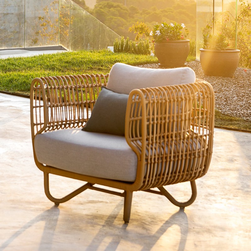 Fauteuil de jardin NEST gris clair