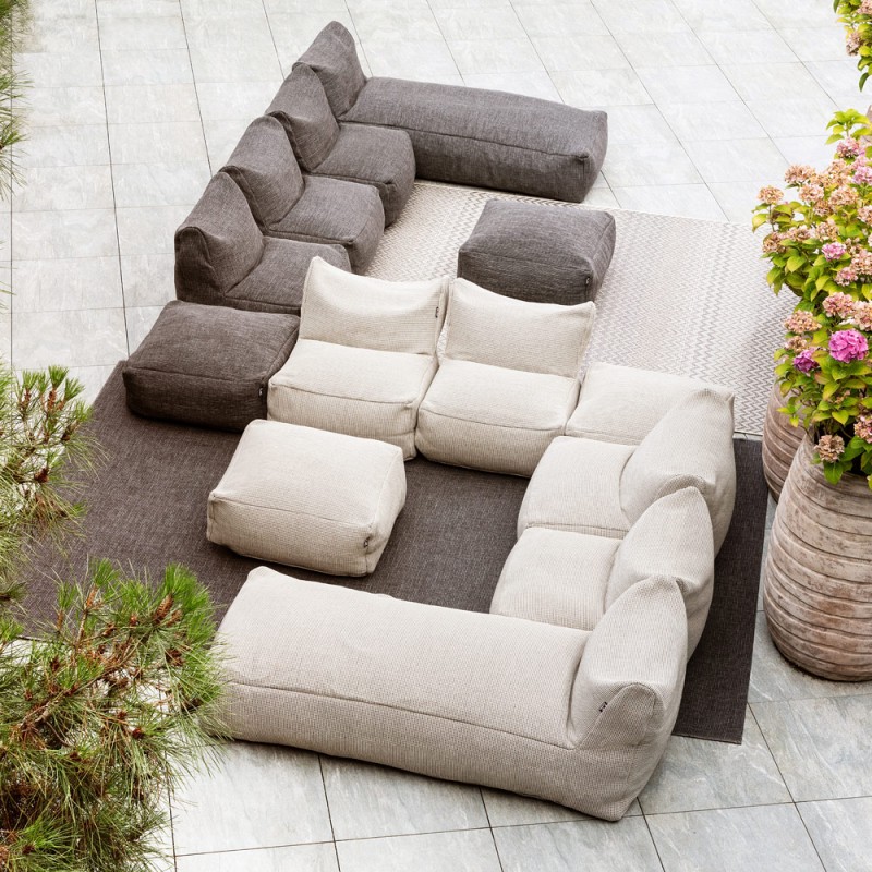 Ensemble de fauteuils DOTTY SAINT TROPEZ anthracite beige 13 modules