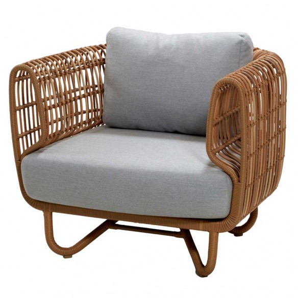 Fauteuil de jardin NEST gris clair