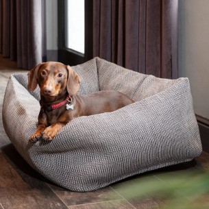 DOG BASKET Luxury Dog Bed Grey size M