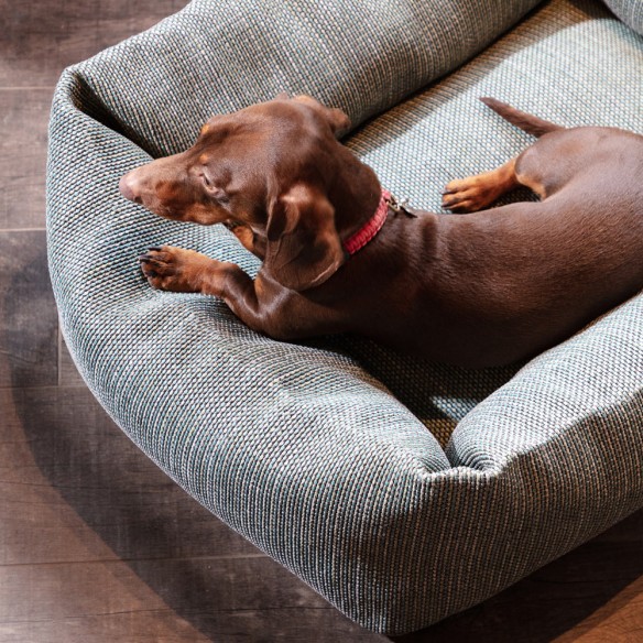 DOG BASKET Luxury Dog Bed Turquoise size M