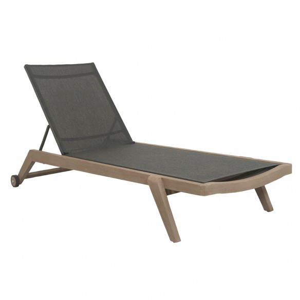 COPENHAGUE Sun Lounger in Duratek with Anthracite Batyline Eden