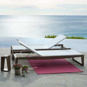 SKAAL Sun Lounger in Duratek with White Batyline Eden