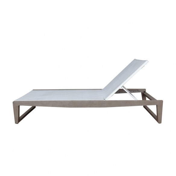 SKAAL Sun Lounger in Duratek with White Batyline Eden Les Jardins