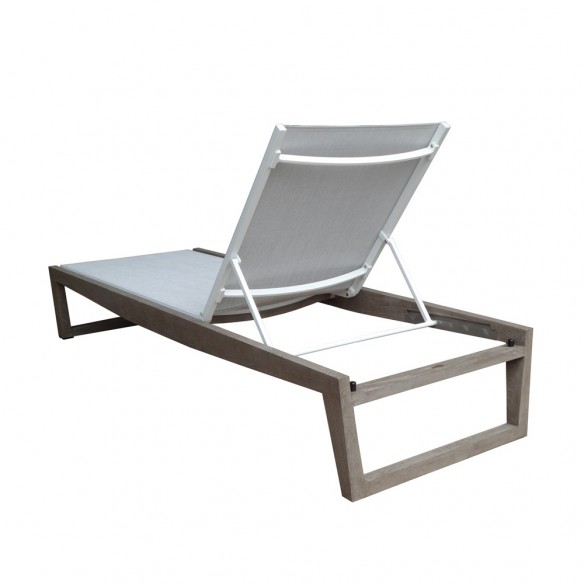 SKAAL Sun Lounger in Duratek with White Batyline Eden