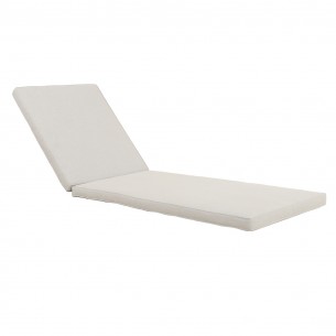 BASTINGAGE Sun Lounger Mattress in Light Grey ATEJA Canvas