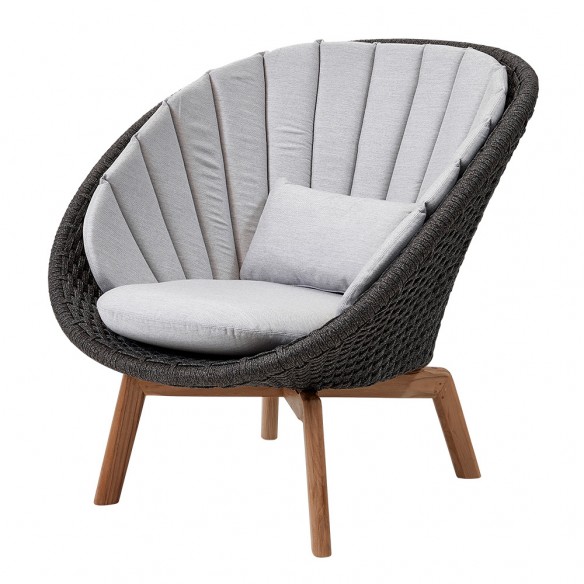 PEACOCK LOUNGE CHAIR SOFT ROPE BY FOERSOM & HIORT-LORENZEN FOR CANE-LINE