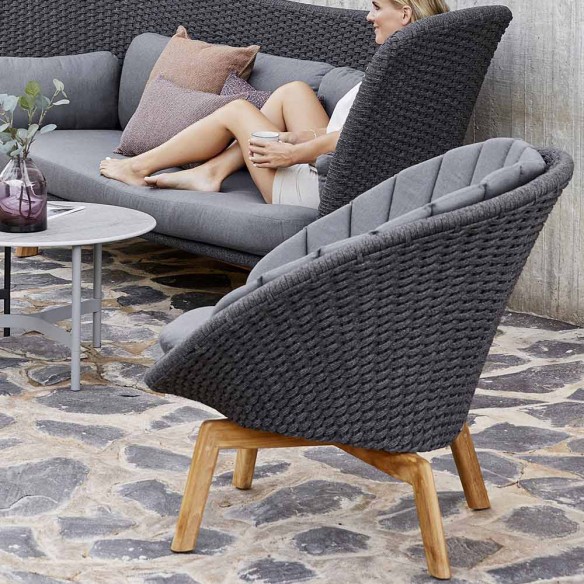 Fauteuil de jardin PEACOCK gris