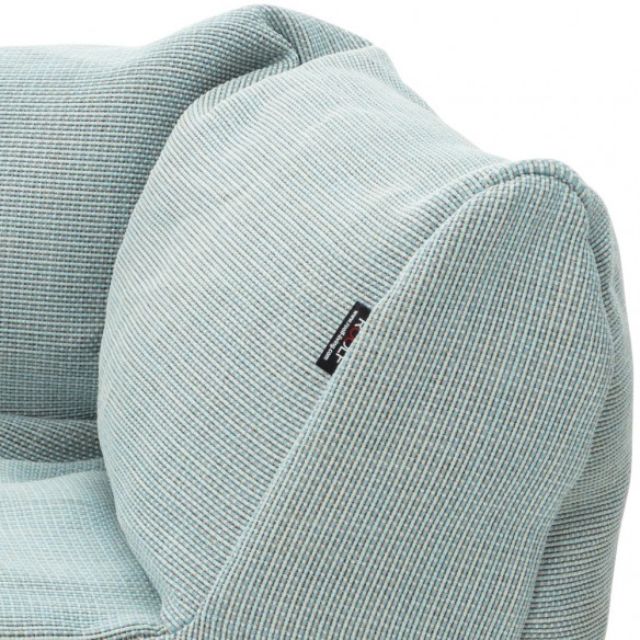 Fauteuil d’angle DOTTY CLUB CORNER bleu pastel taille M