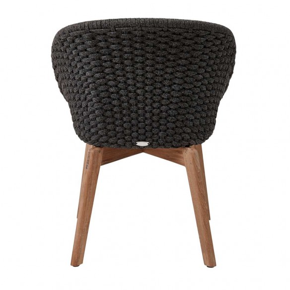 Cane-Line Peacock Dark Grey Soft Rope Dining Chair