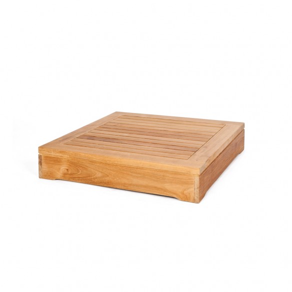 Plateau de table en teck adapté au Pouf DOTTY S