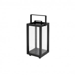 Lanterne LIGHTHOUSE H37cm en aluminium gris lave 2