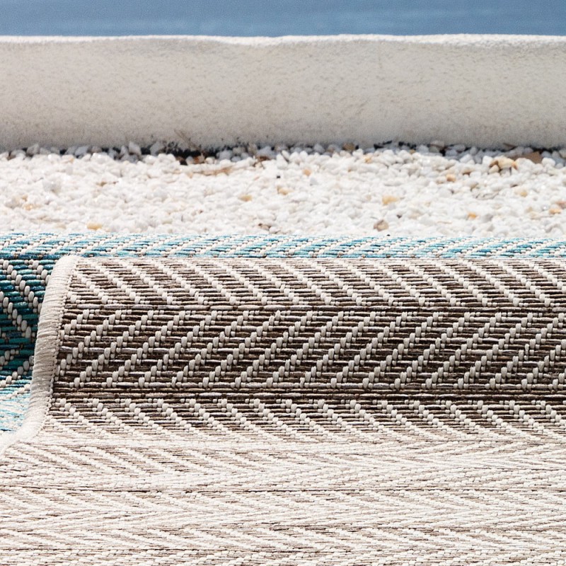 RYLANDER Taupe Polypropylene Outdoor Rug 230x330cm Made in Belgium