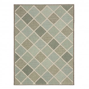 Tapis d'extérieur MERIDIAN Turquoise en polypropylène 230x330cm 2