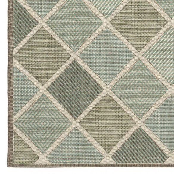 MERIDIAN Turquoise Polypropylene Outdoor Rug 230x330cm