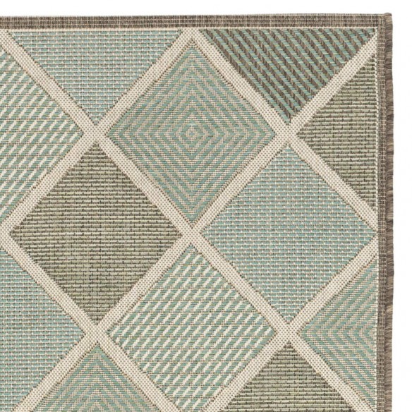 MERIDIAN Turquoise Polypropylene Outdoor Rug