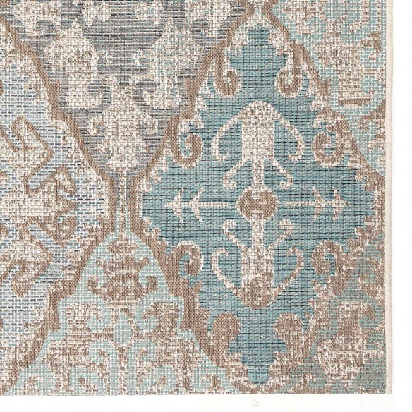 BRIGHTON Turquoise Polypropylene Outdoor Rug