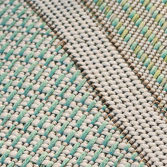 MERIDIAN Turquoise Polypropylene Outdoor Rug