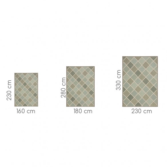 MERIDIAN Turquoise Polypropylene Outdoor Rug