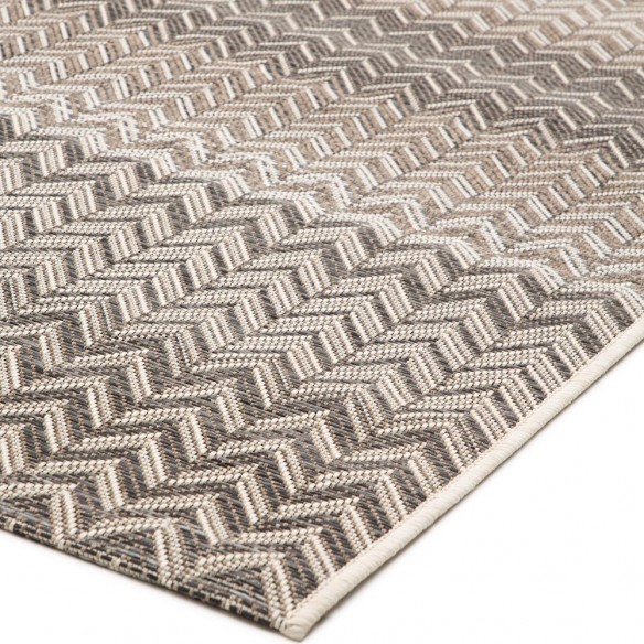 ZIGGY Anthracite Beige Polypropylene Outdoor Rug 230x330cm