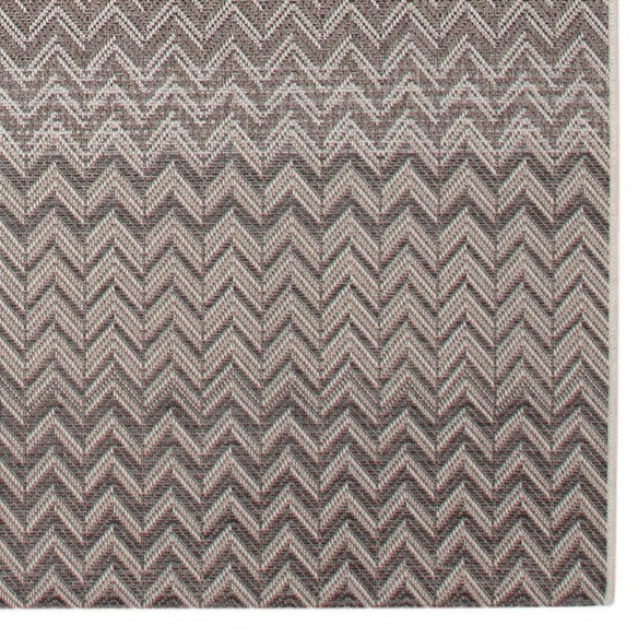 Tapis d'extérieur ZIGGY Anthracite Beige en polypropylène 230x330cm