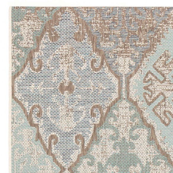 Tapis d'extérieur BRIGHTON Turquoise en polypropylène