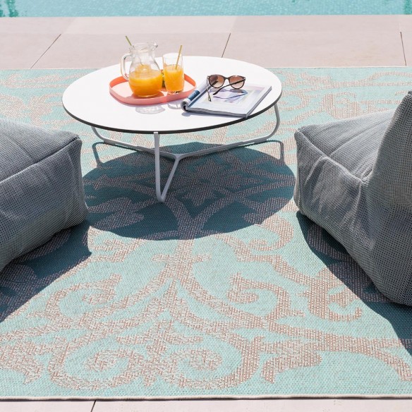 Summer Quai Turquoise Polypropylene Outdoor Rug 230x330cm