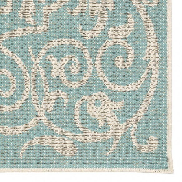 Summer Quai Turquoise Polypropylene Outdoor Rug 230x330cm