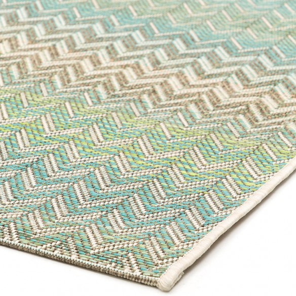 ZIGGY Lime Beige Polypropylene Outdoor Rug