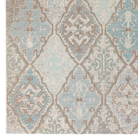 Tapis d'extérieur BRIGHTON Turquoise en polypropylène 230x330cm