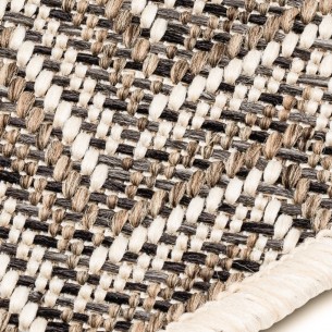 Tapis d'extérieur rond ZIGGY Anthracite Beige en polypropylène D230cm 2