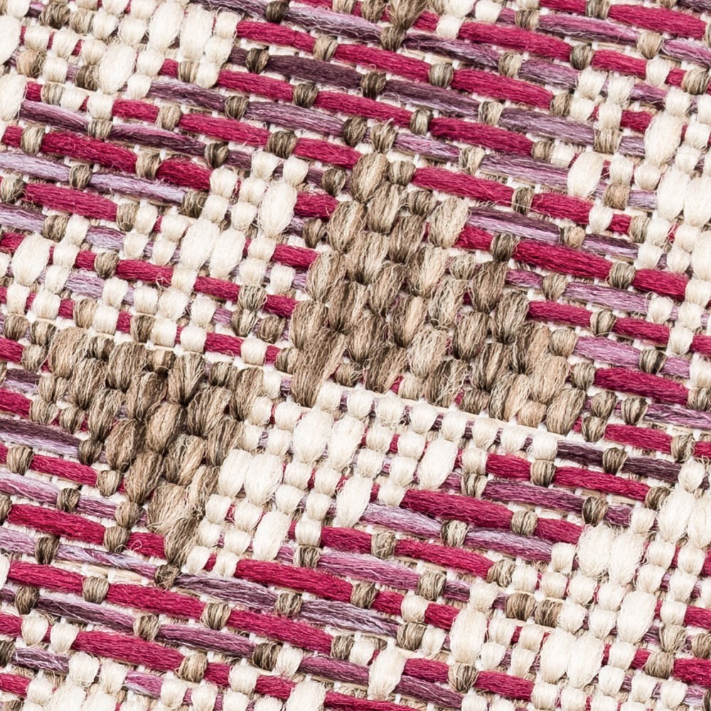 BRIGHTON Plum Polypropylene Round Outdoor Rug D160cm Made in Belgium