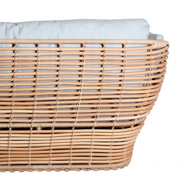 Canapé de jardin BASKET 2/3 places Naturel coussins taupe