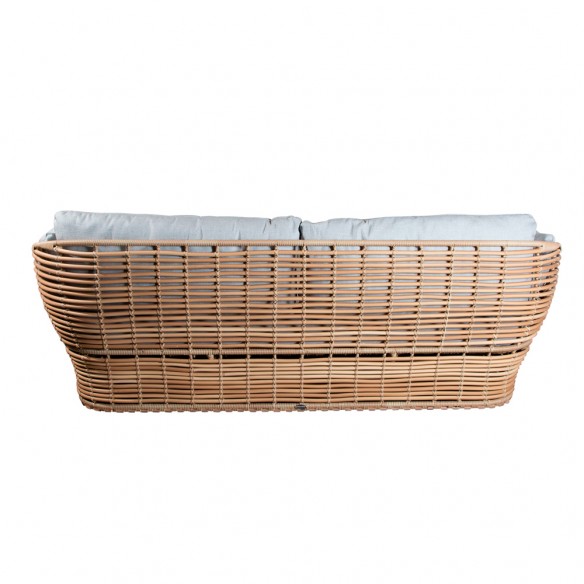 Canapé de jardin BASKET 2/3 places Naturel coussins taupe