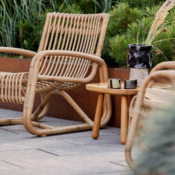 Table basse de jardin ROYAL carrée en teck L43cm