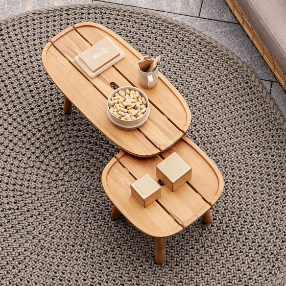 ROYAL Rectangular Coffee Table in Teak W76cm