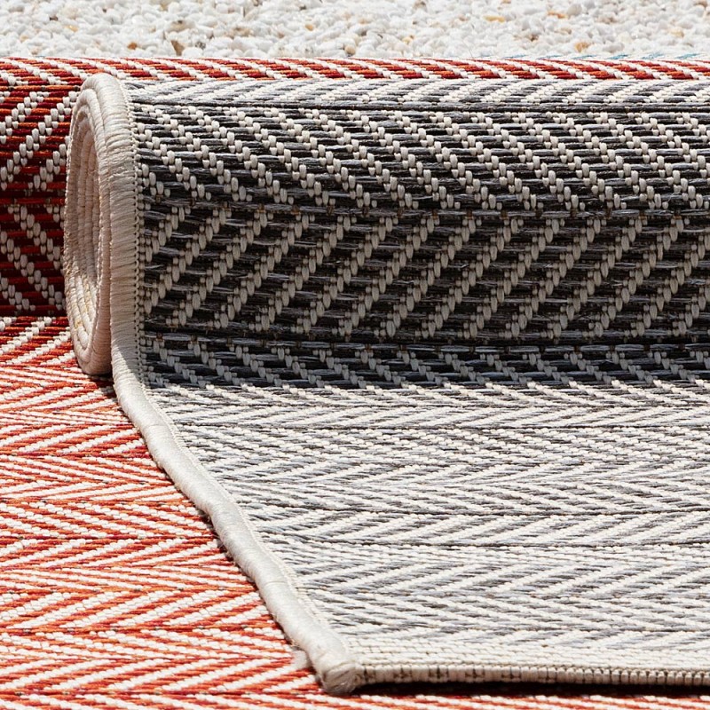 RYLANDER Grey Polypropylene Outdoor Rug 180x280cm Made in Belgium