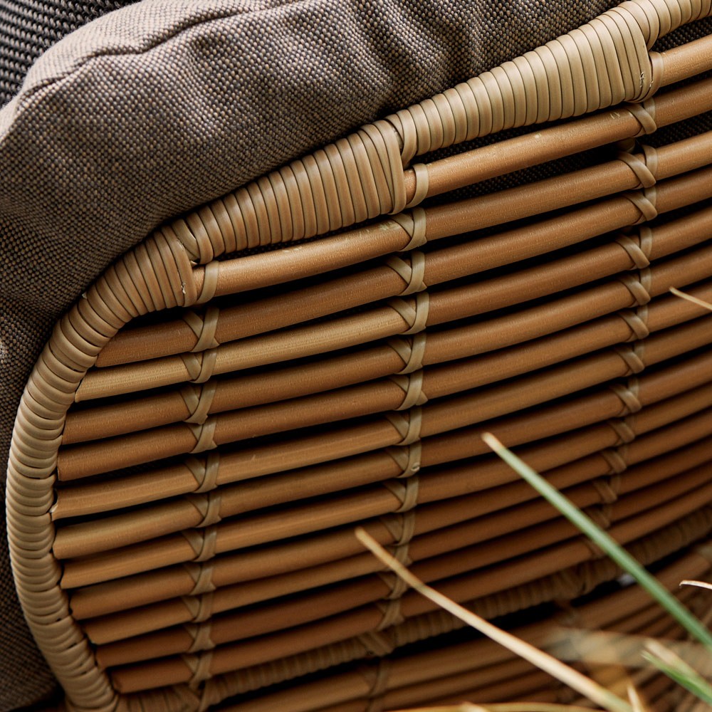 Fauteuil de jardin BASKET Naturel coussins taupe Fauteuil de jardin BASKET Naturel coussins taupe